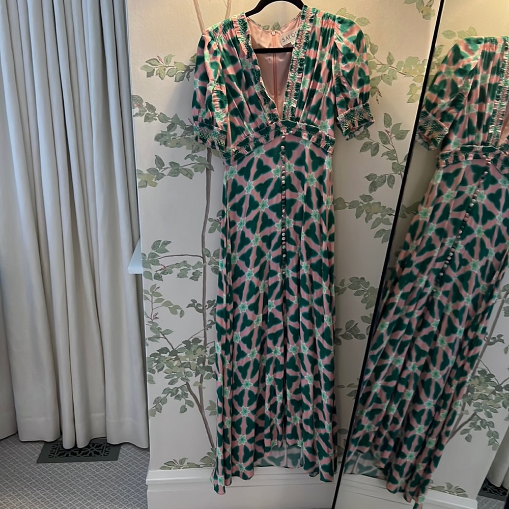 Saloni sugar pawpaw printed Lea dress. Size 4